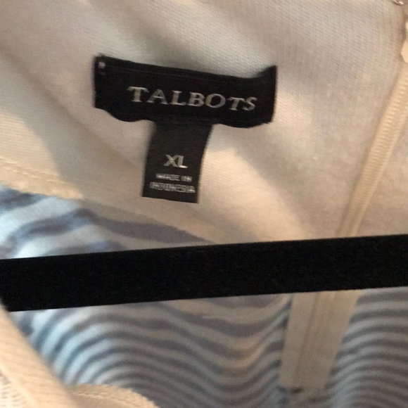 Talbots blouse XL white and gray - Picture 3 of 3
